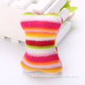 rainbow color bone-shape cat toy plush pet